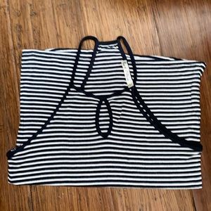 Black and white striped Tank Top